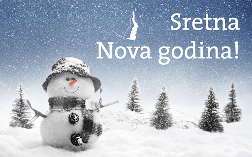Na fotografiji se nalazi čestitka za Novu godinu.